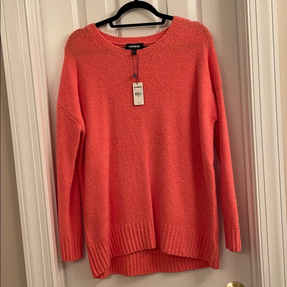 Express Orangish Oversized Sweater